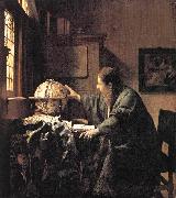 VERMEER VAN DELFT, Jan The Astronomer et oil painting reproduction
